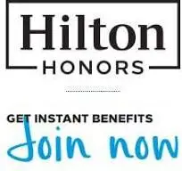 Hilton Honors logo with "Join Now" text.